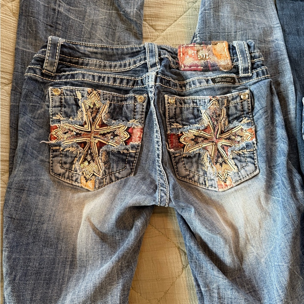 Miss Me Mid-Rise Bootcut Blue Jeans